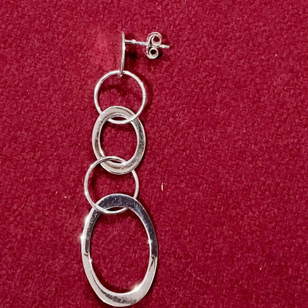 Sterling Silver Dangle Drop Earrings - Picture 2 of 5
